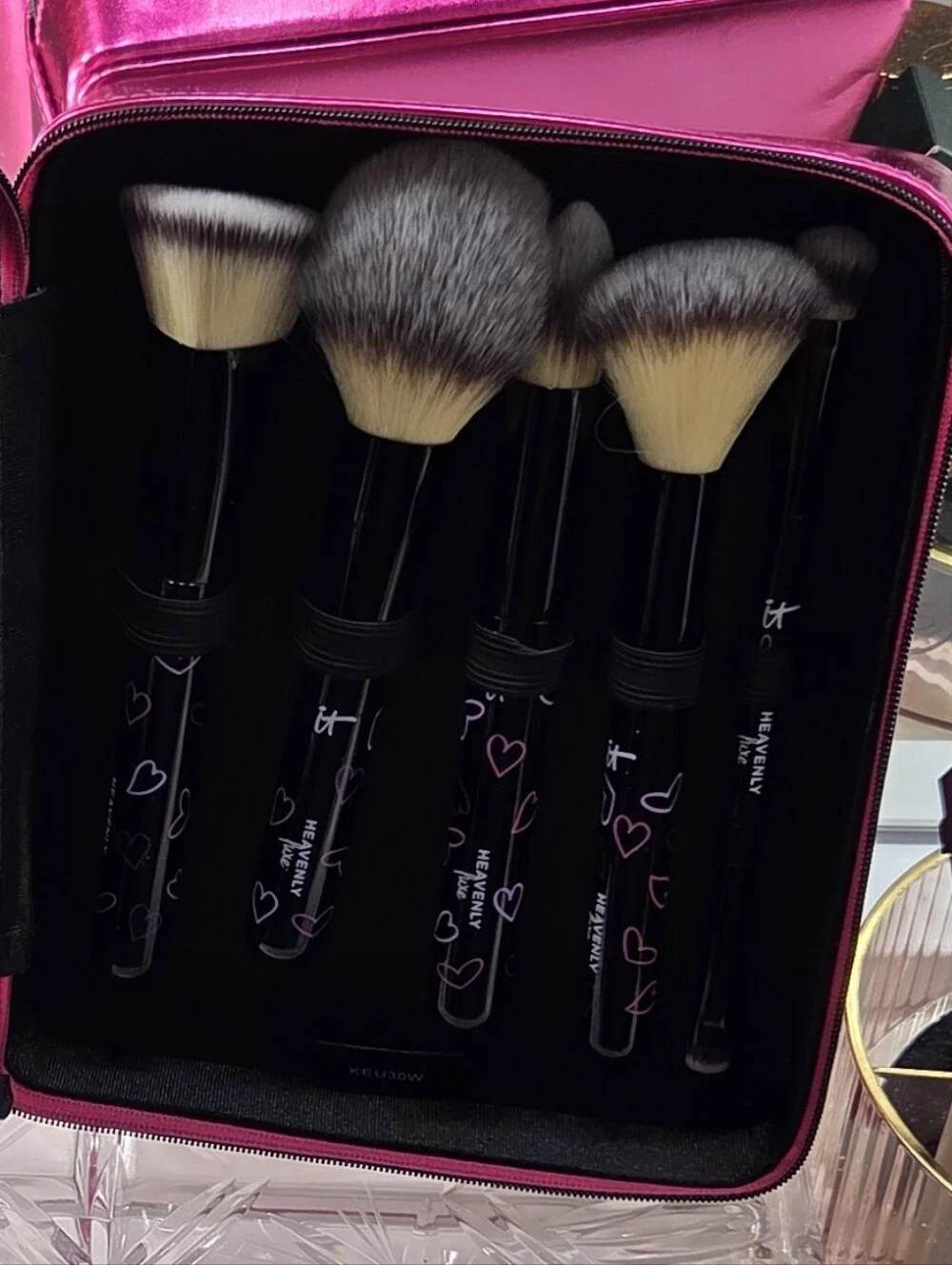 IT Cosmetics Heavenly Luxe 5-Piece Makeup Brush Set with Pink Case